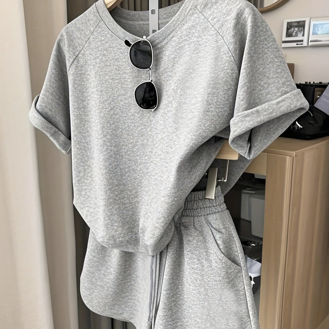2025 Summer New Women's swear Set Short Sleeve Top+Shorts Set