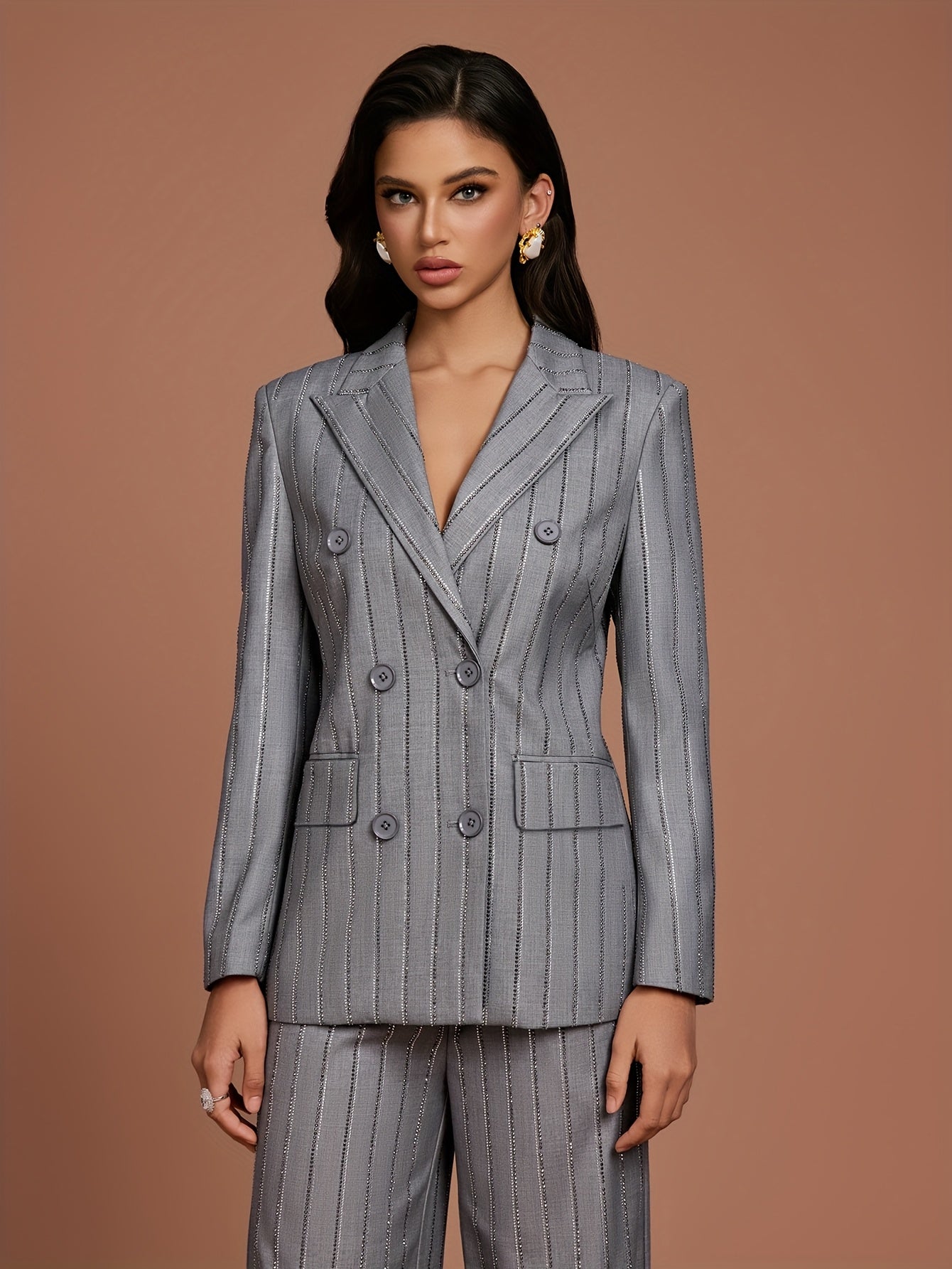 Women's formal casual suit hot diamond senior long sleeve suit