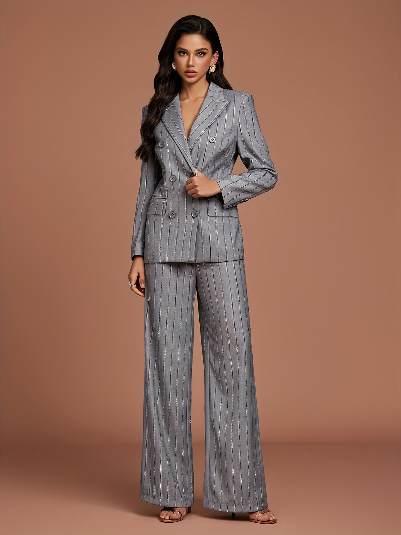 Women's formal casual suit hot diamond senior long sleeve suit