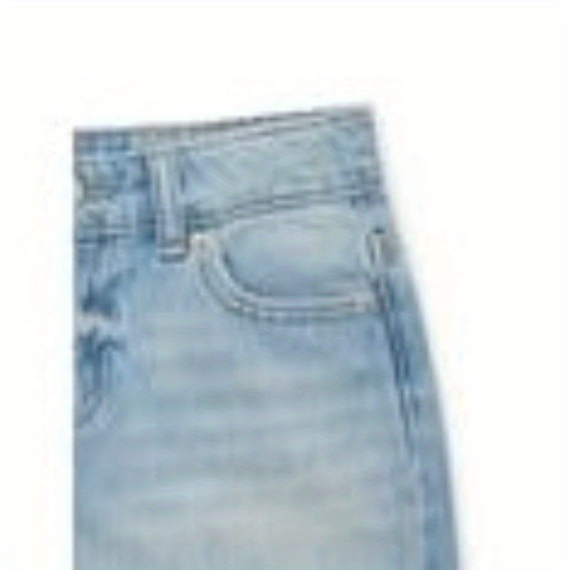 Wonder Nation Tween Girls Cutoff Denim Shorts - Light Blue Distressed Ripped Design, Button Closure, Side Pockets, Casual Summer Style, Perfect for Outdoor Play, Cute Shorts, Playful Design, Comfortable Fit