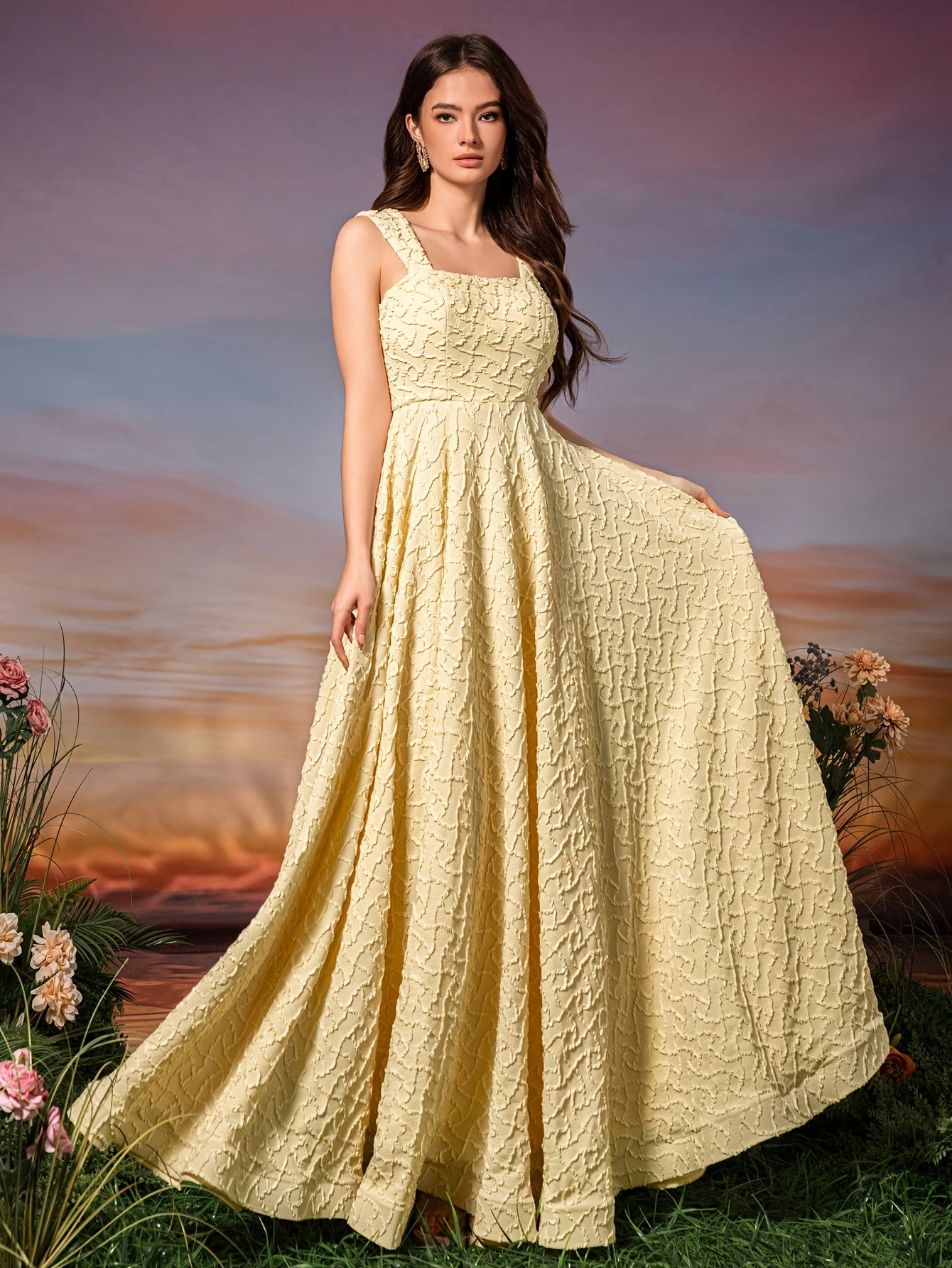 Elegant Women'S Off-Shoulder Mermaid Gown with Ruched Detail - Sleeveless, Strapless, Floor-Length, Polyester, Spring\u002FSummer, Adult Sizes, Elegant Event Wear|Fitted Design|Polyester Fabric