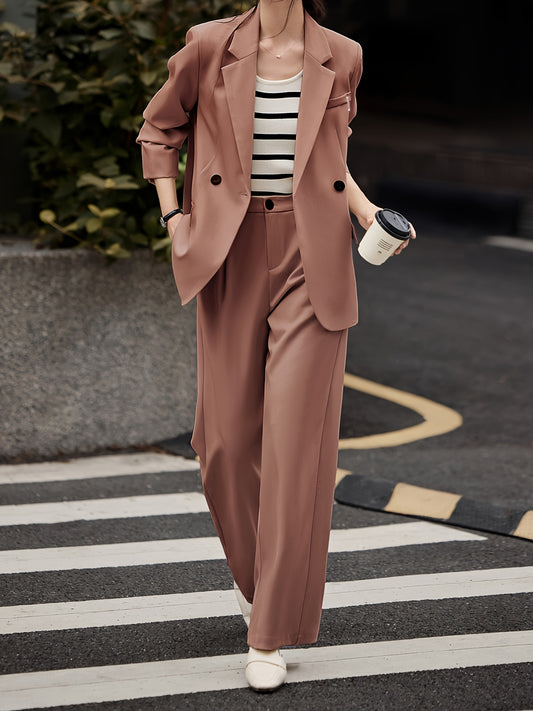 Spring and Autumn New Fashion Commuting Slimming Suit, Simple Commuting Suit