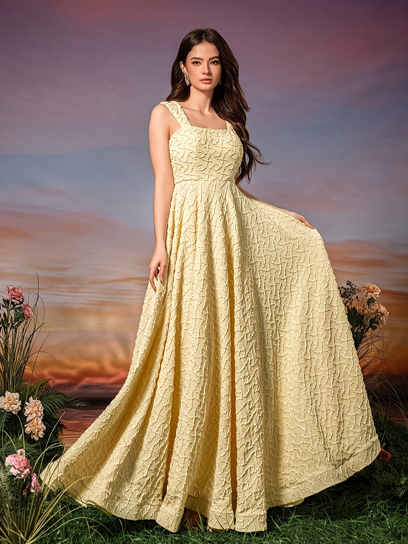 Elegant Women'S Off-Shoulder Mermaid Gown with Ruched Detail - Sleeveless, Strapless, Floor-Length, Polyester, Spring\u002FSummer, Adult Sizes, Elegant Event Wear|Fitted Design|Polyester Fabric