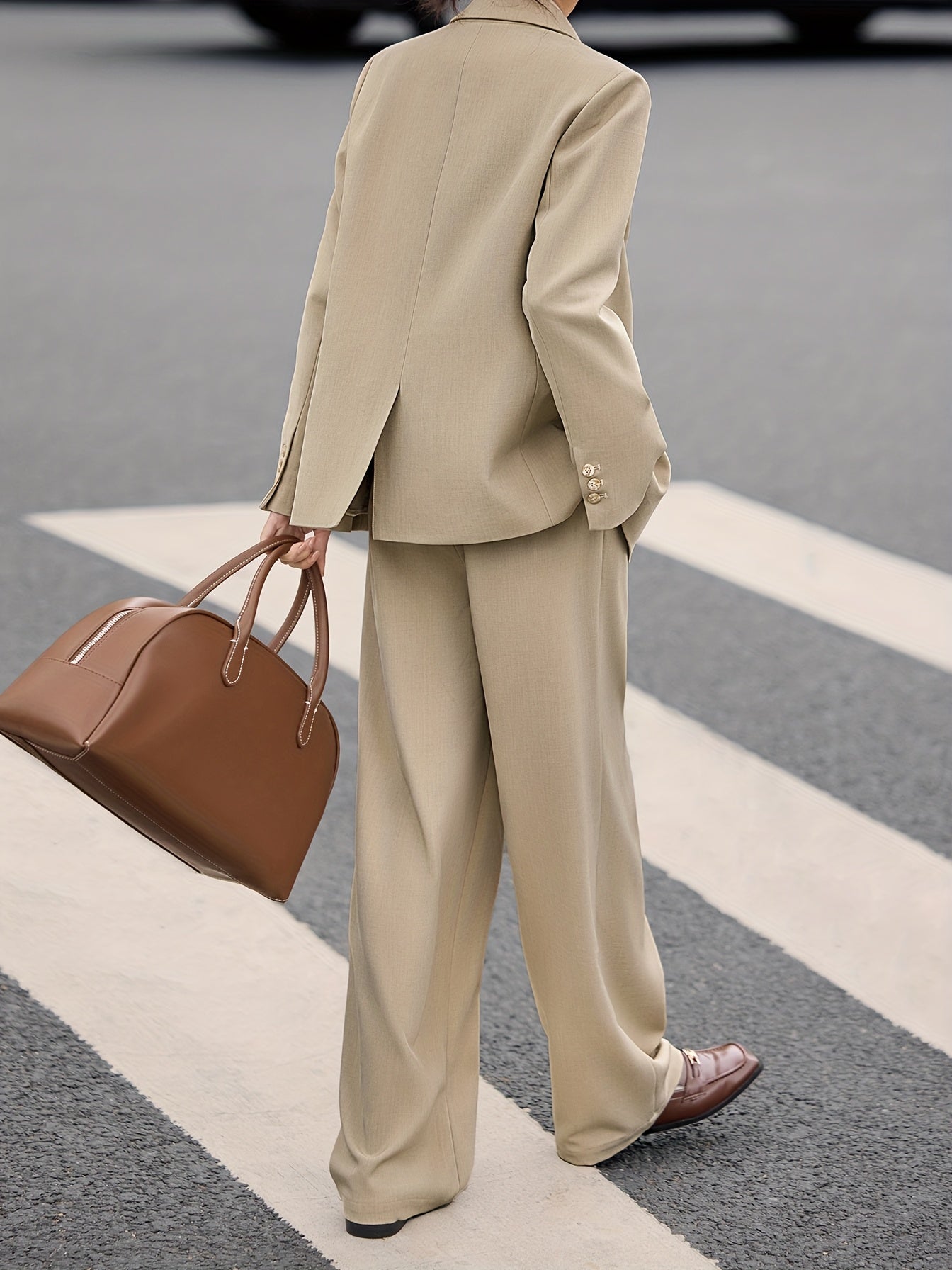 One-piece Suit Early Spring New Commuter Versatile Elegant Contrast Color Striped Splicing Commuter Suit Holiday Daily Commuter Style