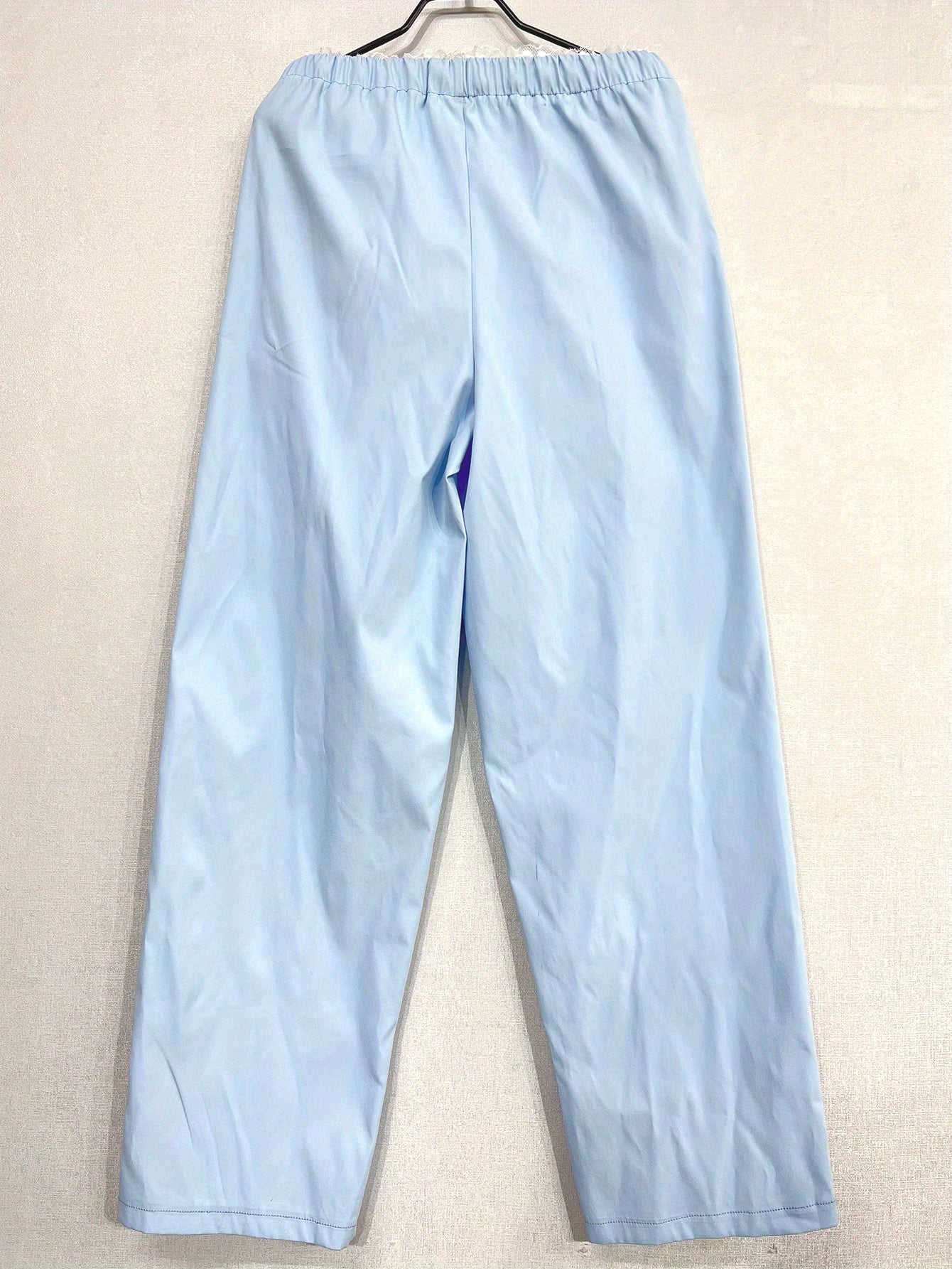Women'S Y2K Style Straight Leg Joggers - Light Blue Casual Pants with Elastic Waistband, Comfortable Drawstring Design for Casual Attire, Ladies Pants